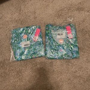 🆕 Lilly Pulitzer Pajama Set in Sprout Green Lilly on Holiday- Large